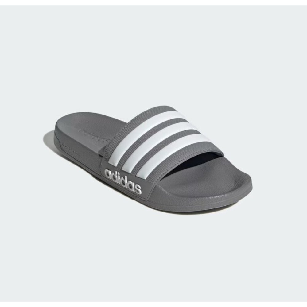Adidas Mens  Adilette Shower Slides Slipper Size 8 Gray Slip On Cushioned Casual